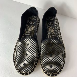 Dolce Vita Cream and Black Espadrilles